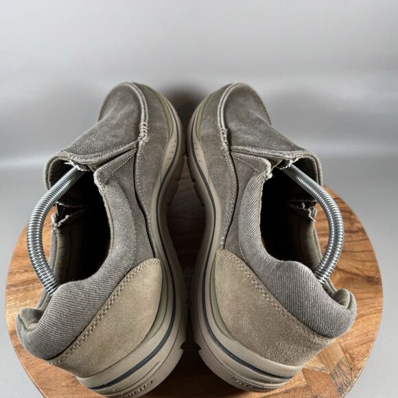 Skechers Mens Expected Avillo Khaki Slip On Sneaker Loafer 64109 Size 11 US - Picture 5 of 8